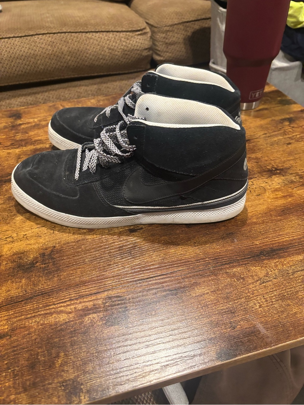 Nike Black and White High-Top Sneakers